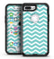White and Teal Chevron Stripes - iPhone 7 Plus/8 Plus OtterBox Case & Skin Kits