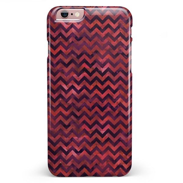 Wine Basic Watercolor Chevron Pattern iPhone 6/6s or 6/6s Plus INK-Fuzed Case