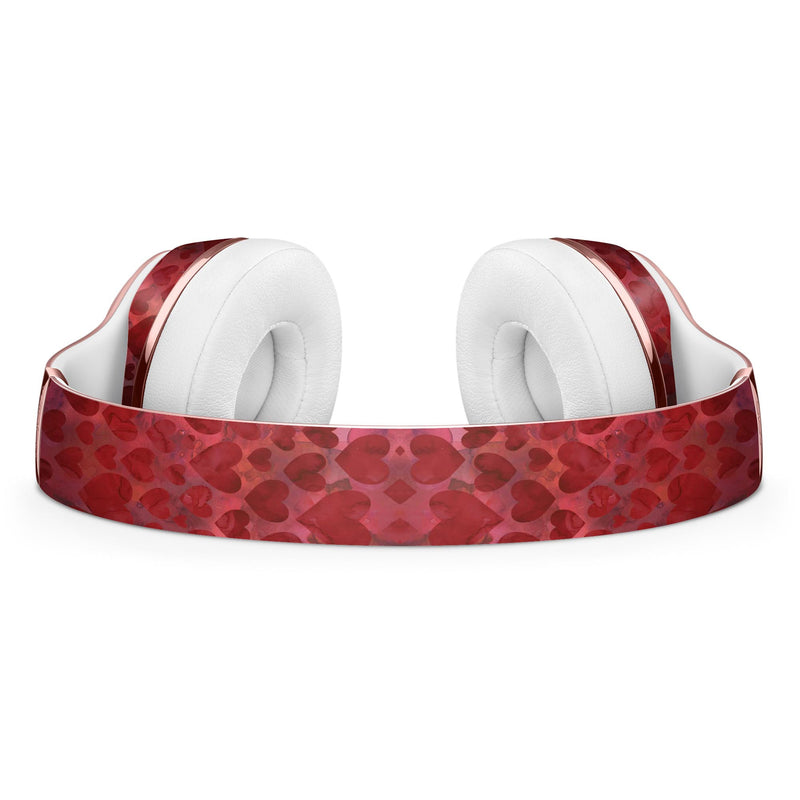 Wine Watercolor Hearts Full-Body Skin Kit for the Beats by Dre Solo 3 Wireless Headphones