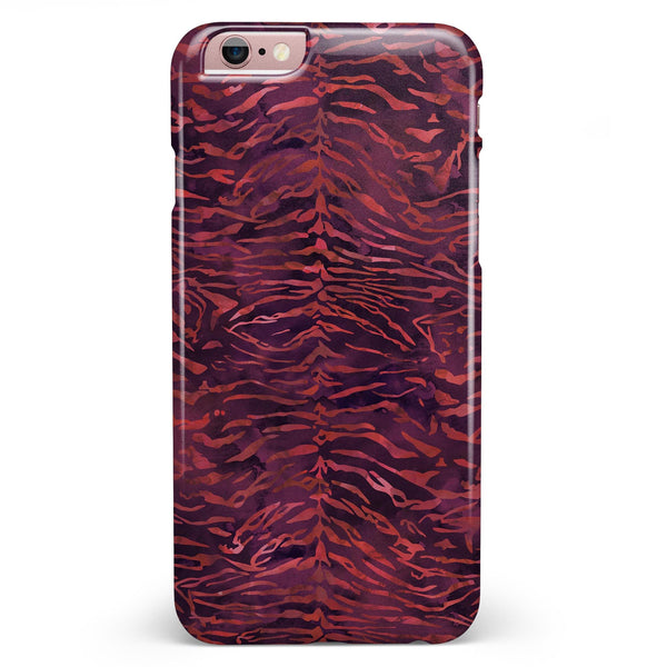 Wine Watercolor Tiger Pattern iPhone 6/6s or 6/6s Plus INK-Fuzed Case