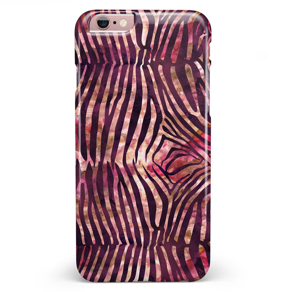 Wine Watercolor Zebra Pattern iPhone 6/6s or 6/6s Plus INK-Fuzed Case
