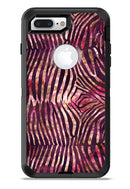 Wine Watercolor Zebra Pattern - iPhone 7 or 7 Plus Commuter Case Skin Kit