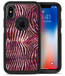 Wine Watercolor Zebra Pattern - iPhone X OtterBox Case & Skin Kits