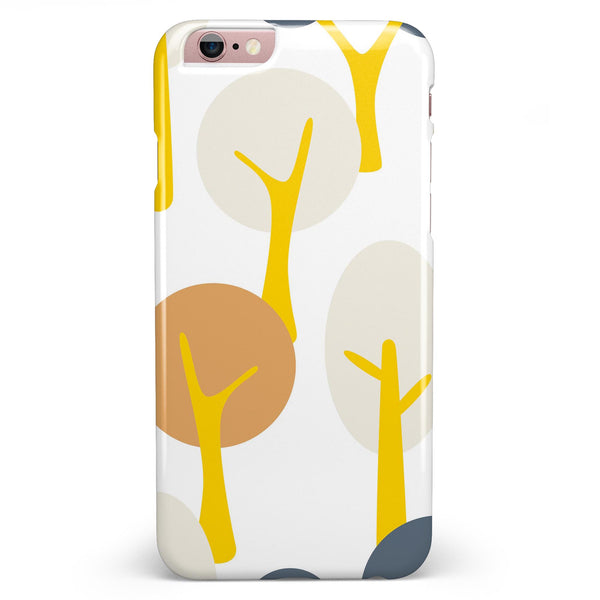 Yellow Cartoon Trees iPhone 6/6s or 6/6s Plus INK-Fuzed Case