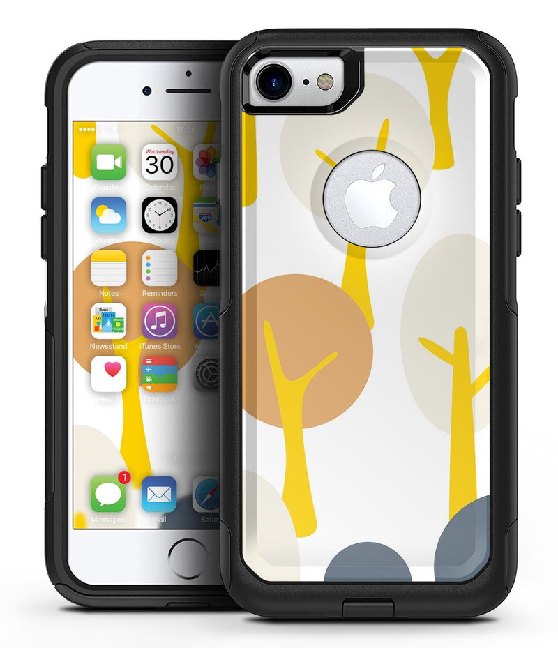 Yellow Cartoon Trees - iPhone 7 or 8 OtterBox Case & Skin Kits