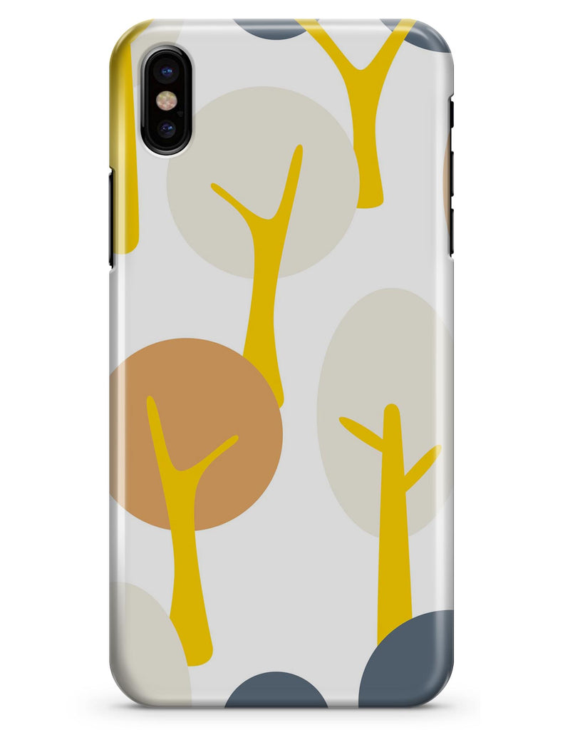 Yellow Cartoon Trees - iPhone X Clipit Case