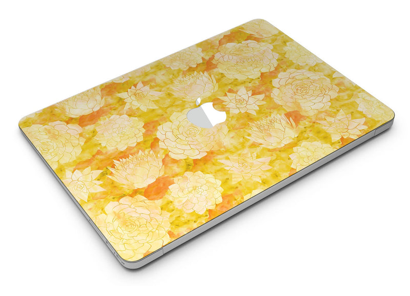 Yellow Floral Succulents - MacBook Air Skin Kit