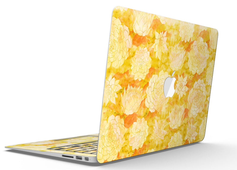 Yellow Floral Succulents - MacBook Air Skin Kit