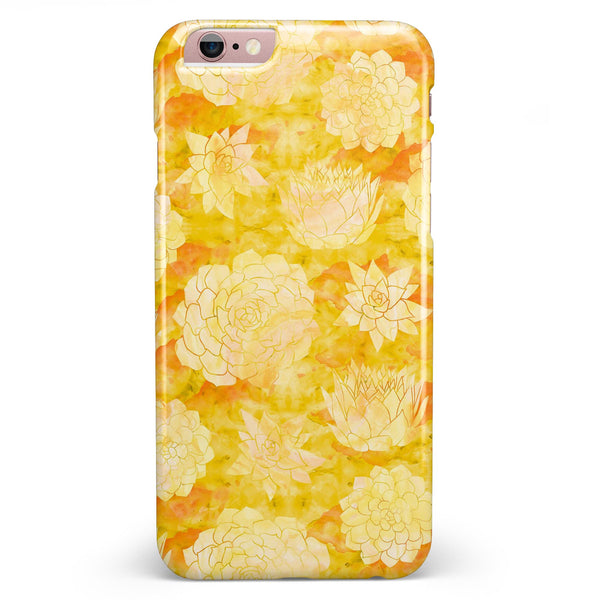 Yellow Floral Succulents iPhone 6/6s or 6/6s Plus INK-Fuzed Case