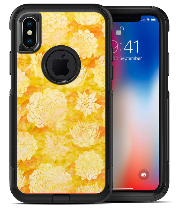 Yellow Floral Succulents - iPhone X OtterBox Case & Skin Kits
