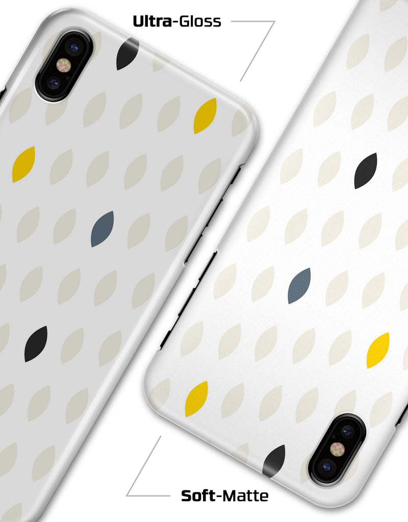 Yellow Gray and Black Droplets - iPhone X Clipit Case