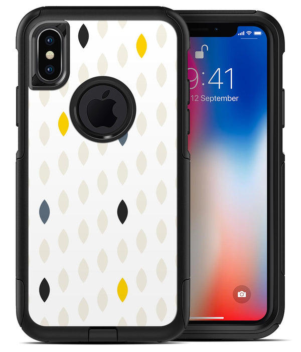 Yellow Gray and Black Droplets - iPhone X OtterBox Case & Skin Kits