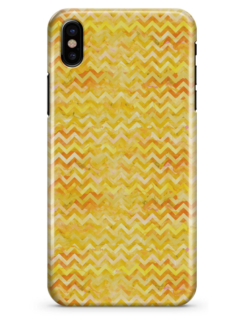 Yellow Multi Watercolor Chevron - iPhone X Clipit Case