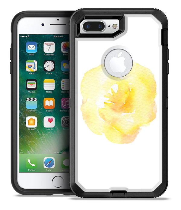 Yellow Orange Watercolored Hibiscus - iPhone 7 or 7 Plus Commuter Case Skin Kit