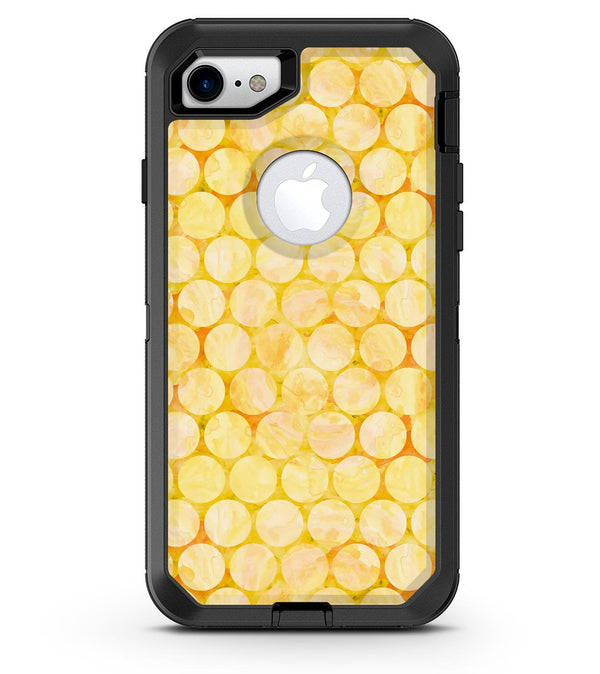 Yellow Sorted Large Watercolor Polka Dots - iPhone 7 or 8 OtterBox Case & Skin Kits
