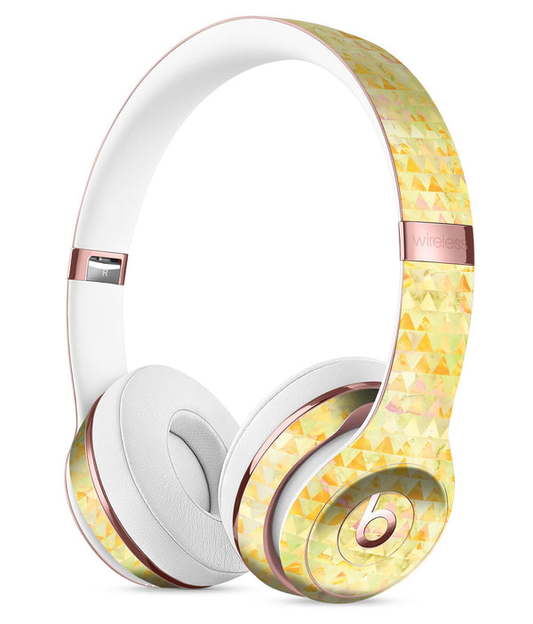Yellow Textured Triangle Pattern Full-Body Skin Kit for the Beats by Dre Solo 3 Wireless Headphones