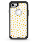 Yellow Watercolor Dots over White - iPhone 7 or 8 OtterBox Case & Skin Kits