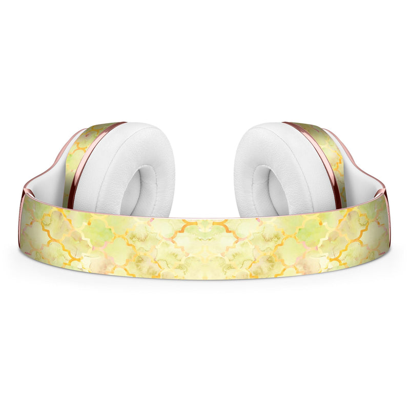 Yellow Watercolor Quatrefoil Full-Body Skin Kit for the Beats by Dre Solo 3 Wireless Headphones