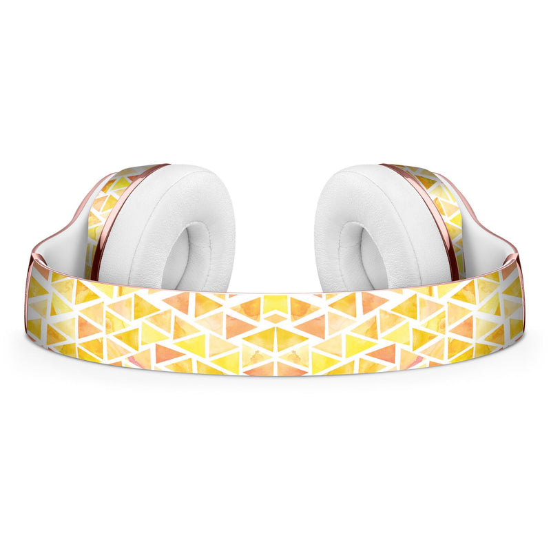 Yellow Watercolor Triangle Pattern Full-Body Skin Kit for the Beats by Dre Solo 3 Wireless Headphones