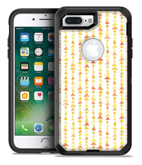 Yellow Watercolor Triangle Pattern V2 - iPhone 7 or 7 Plus Commuter Case Skin Kit