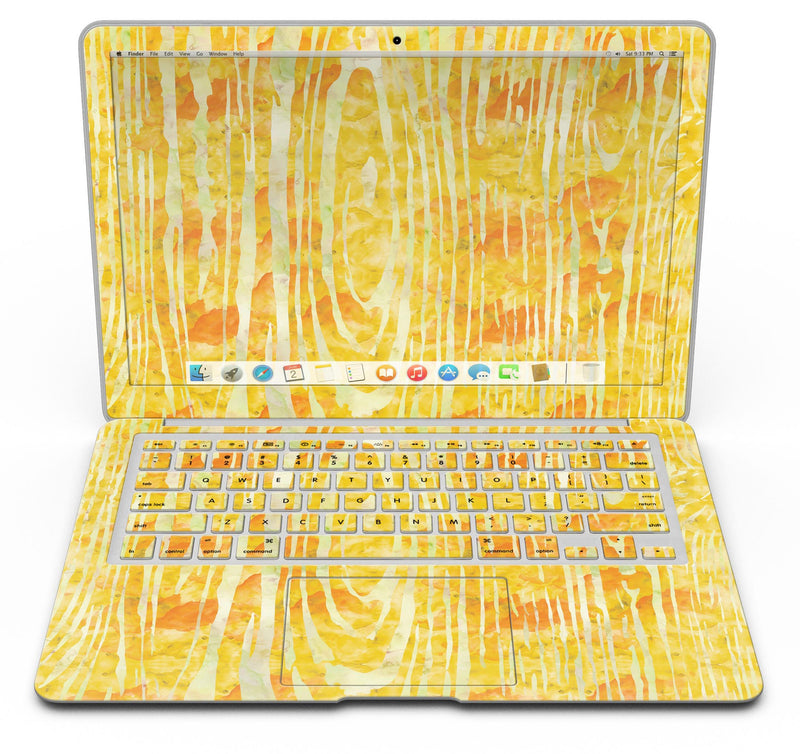 Yellow Watercolor Woodgrain - MacBook Air Skin Kit