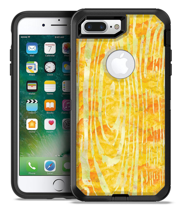 Yellow Watercolor Woodgrain - iPhone 7 or 7 Plus Commuter Case Skin Kit