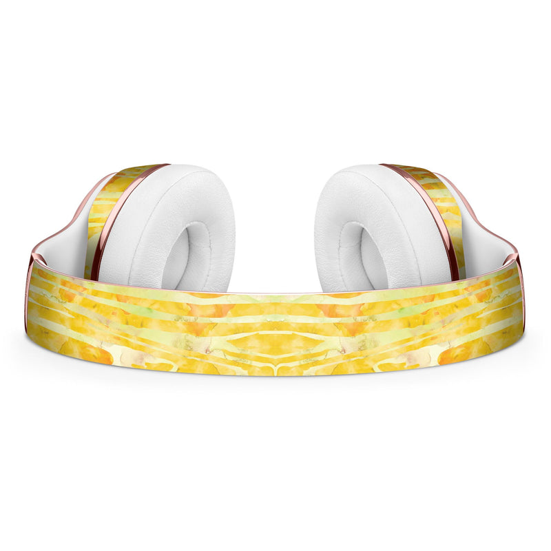 Yellow Watercolor Woodgrain Full-Body Skin Kit for the Beats by Dre Solo 3 Wireless Headphones