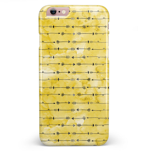 Yellow and Black Tribal Arrow Pattern iPhone 6/6s or 6/6s Plus INK-Fuzed Case