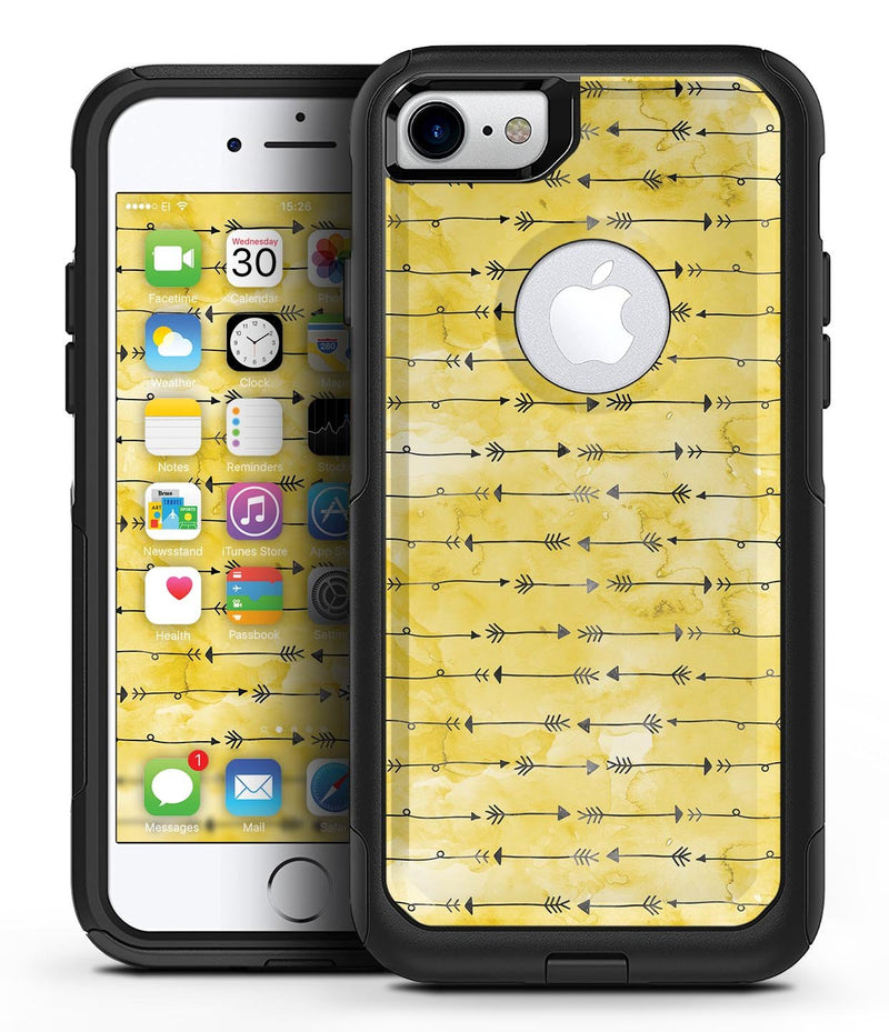 Yellow and Black Tribal Arrow Pattern - iPhone 7 or 8 OtterBox Case & Skin Kits