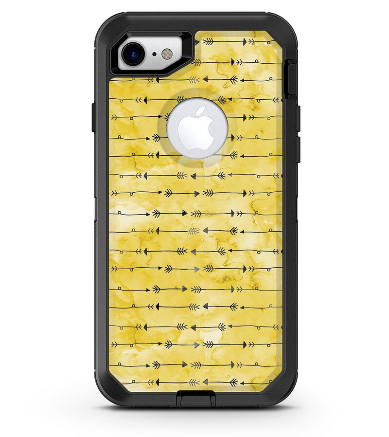 Yellow and Black Tribal Arrow Pattern - iPhone 7 or 8 OtterBox Case & Skin Kits