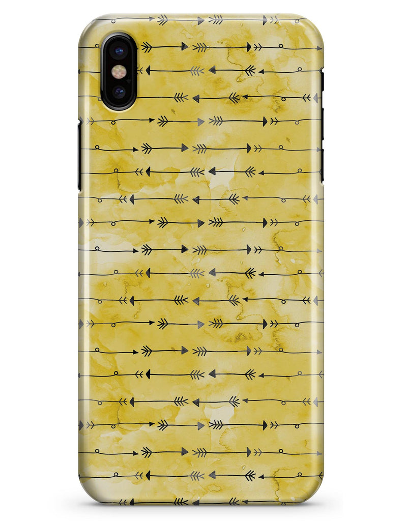 Yellow and Black Tribal Arrow Pattern - iPhone X Clipit Case