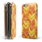 Yellow and Orange Watercolor Chevron Pattern iPhone 6/6s or 6/6s Plus 2-Piece Hybrid INK-Fuzed Case