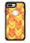 Yellow and Orange Watercolor Chevron Pattern - iPhone 7 or 7 Plus Commuter Case Skin Kit
