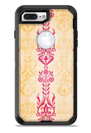 Yellow and Pink Floral Rococo Pattern - iPhone 7 or 7 Plus Commuter Case Skin Kit