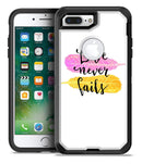 Yellow and Pink Love Never Fails - iPhone 7 or 7 Plus Commuter Case Skin Kit