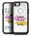 Yellow and Pink Love Never Fails - iPhone 7 or 8 OtterBox Case & Skin Kits