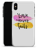 Yellow and Pink Love Never Fails - iPhone X Clipit Case