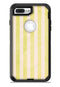 Yellow and White Verticle Stripes - iPhone 7 or 7 Plus Commuter Case Skin Kit