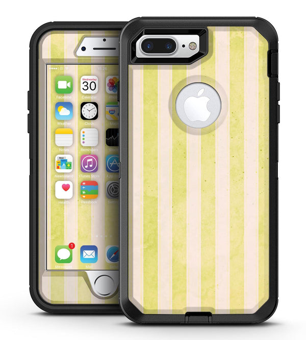 Yellow and White Verticle Stripes - iPhone 7 Plus/8 Plus OtterBox Case & Skin Kits