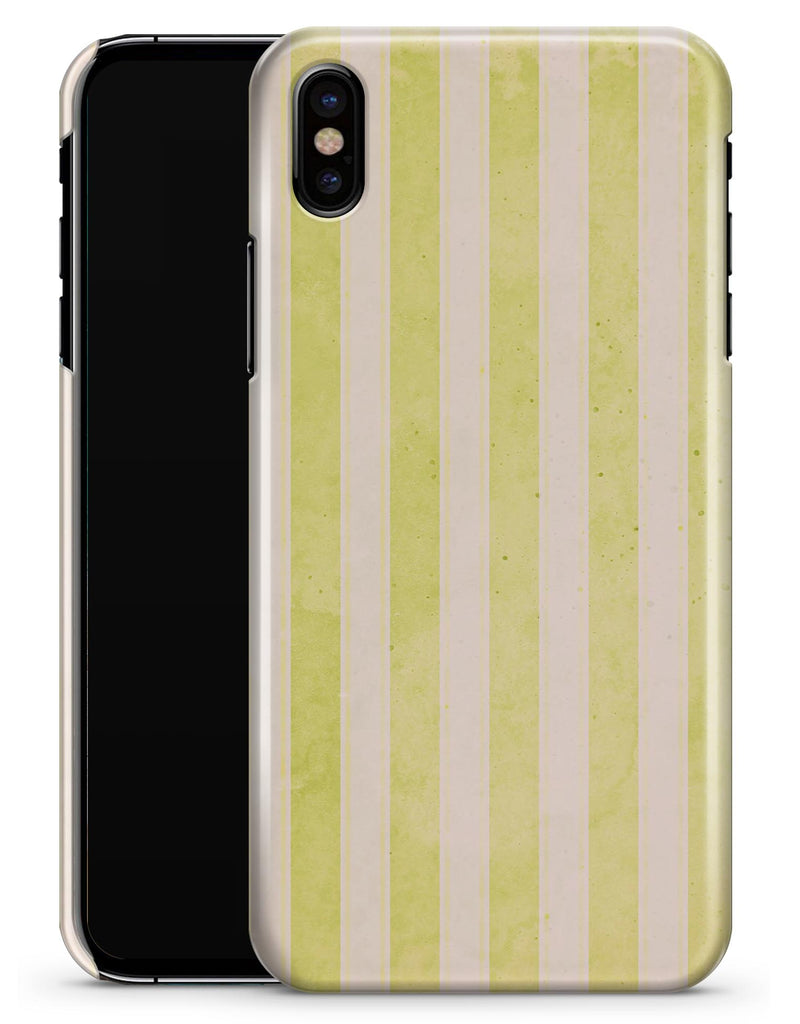 Yellow and White Verticle Stripes - iPhone X Clipit Case