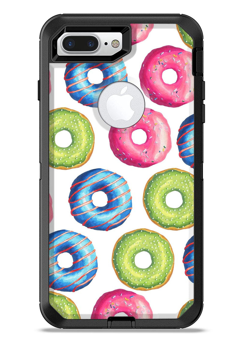Yummy Colored Donut Galore - iPhone 7 or 7 Plus Commuter Case Skin Kit
