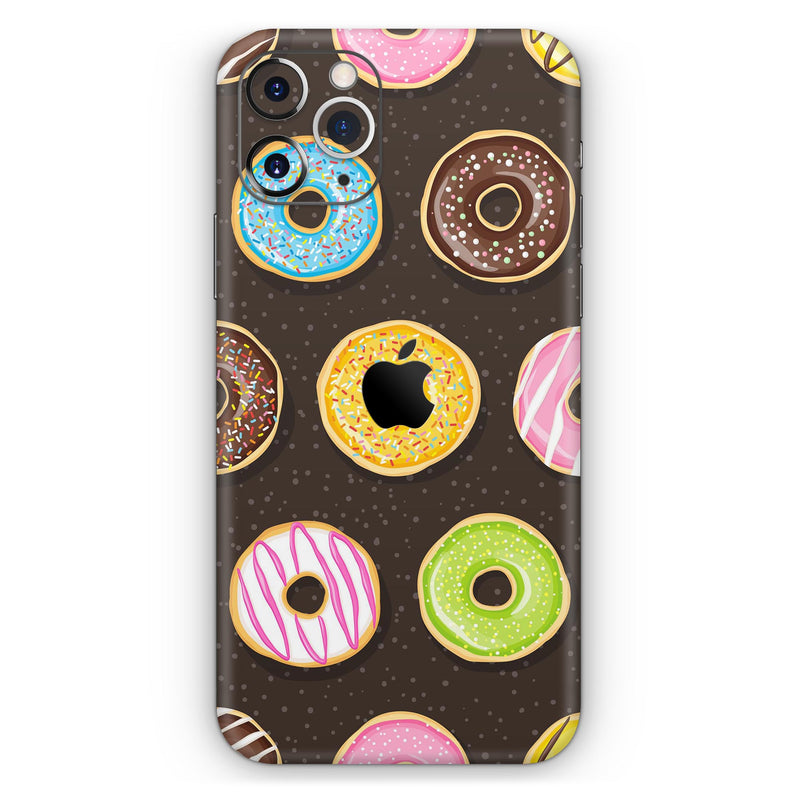 Yummy Colored Donuts v2 - Skin-Kit compatible with the Apple iPhone 12, 12 Pro Max, 12 Mini, 11 Pro or 11 Pro Max (All iPhones Available)