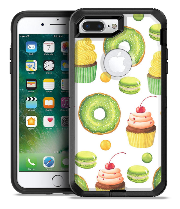 Yummy Galore Bakery Green Treats V1 - iPhone 7 or 7 Plus Commuter Case Skin Kit