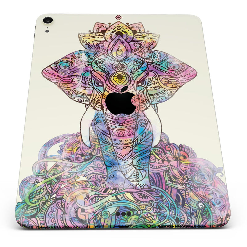 Zendoodle Sacred Elephant - Full Body Skin Decal for the Apple iPad Pro 12.9", 11", 10.5", 9.7", Air or Mini (All Models Available)