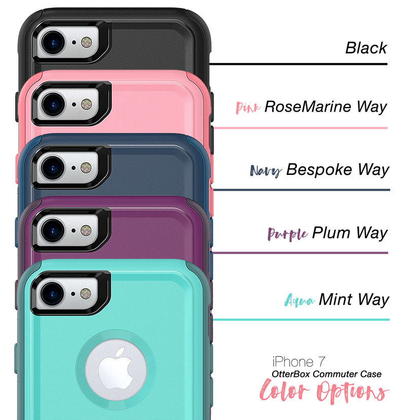 Seamless Mint and Pink Sprout - iPhone 7 or 7 Plus Commuter Case Skin Kit