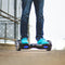 The Grunge Blue Wood Planks Full-Body Skin Set for the Smart Drifting SuperCharged iiRov HoverBoard