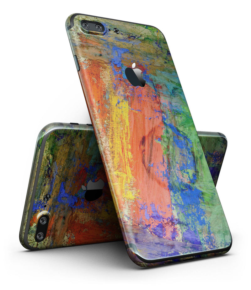 Abstract Bright Primary and Secondary Colored Oil Painting - Skin Kit for the iPhone 7 or 7 Plus, 6 or 6s Plus, 5/5s/SE, 5c & More
