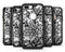 Black and White Geometric Floral - OtterBox Case Skin-Kit for the iPhone, Galaxy & More