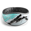 Black and Teal Textured Marble - Decal Skin Wrap Kit for the Disney Magic Band