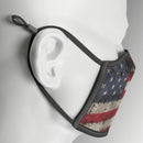 American Distressed Flag Panel - Made in USA Mouth Mask Unisex Anti-Dust Cotton Blend Reusable & Washable Face Mask - Adult or Child Size